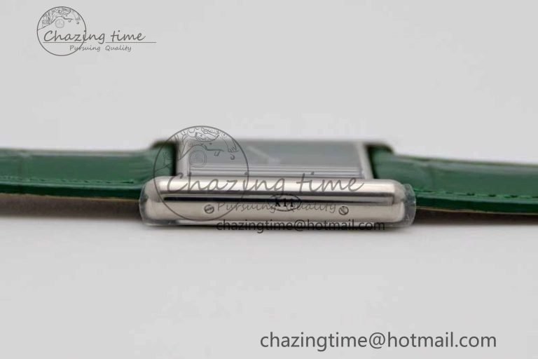 Tank Louis Ladies 25mm SS K11F 1:1 Best Edition Green Dial on Croco Leather Strap Ronda Quartz TopPick 10234
