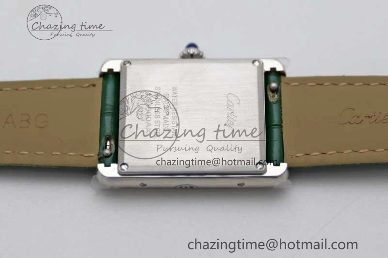 Tank Louis Ladies 25mm SS K11F 1:1 Best Edition Green Dial on Croco Leather Strap Ronda Quartz TopPick 10234