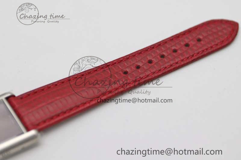 Snug Tank Louis Ladies 25mm SS K11F 1:1 Best Edition Red Dial on Croco Leather Strap Ronda Quartz 10232