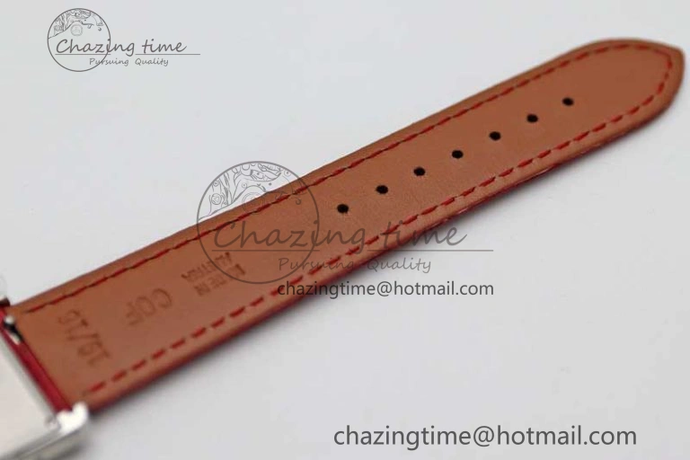 Snug Tank Louis Ladies 25mm SS K11F 1:1 Best Edition Red Dial on Croco Leather Strap Ronda Quartz 10232