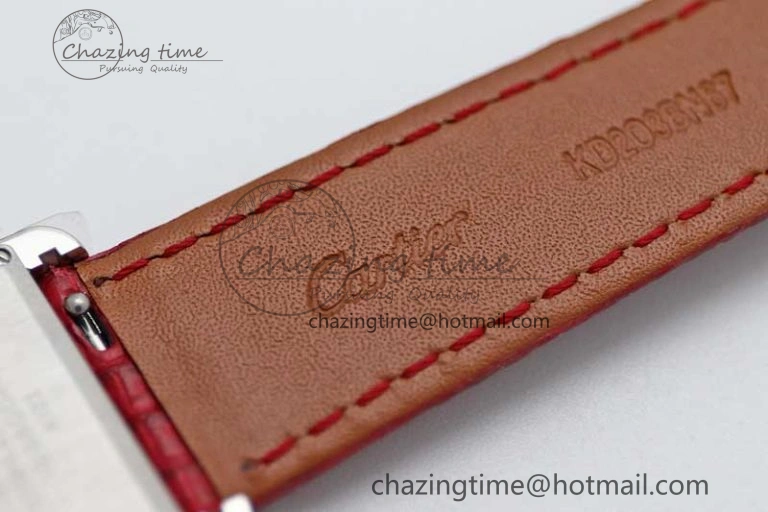 Snug Tank Louis Ladies 25mm SS K11F 1:1 Best Edition Red Dial on Croco Leather Strap Ronda Quartz 10232