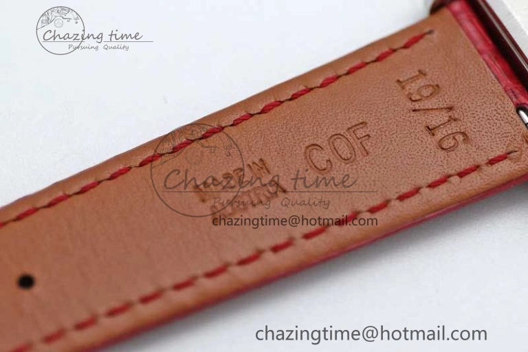 Snug Tank Louis Ladies 25mm SS K11F 1:1 Best Edition Red Dial on Croco Leather Strap Ronda Quartz 10232