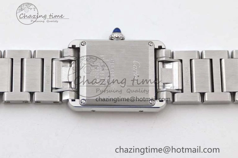 Efficient Tank Louis Ladies 29.5mm SS K11F Best Edition White Dial on SS Bracelet Ronda Quartz 10215