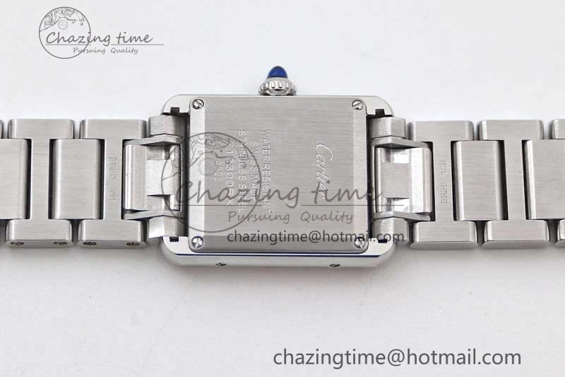 Efficient Tank Louis Ladies 29.5mm SS K11F Best Edition White Dial on SS Bracelet Ronda Quartz 10215