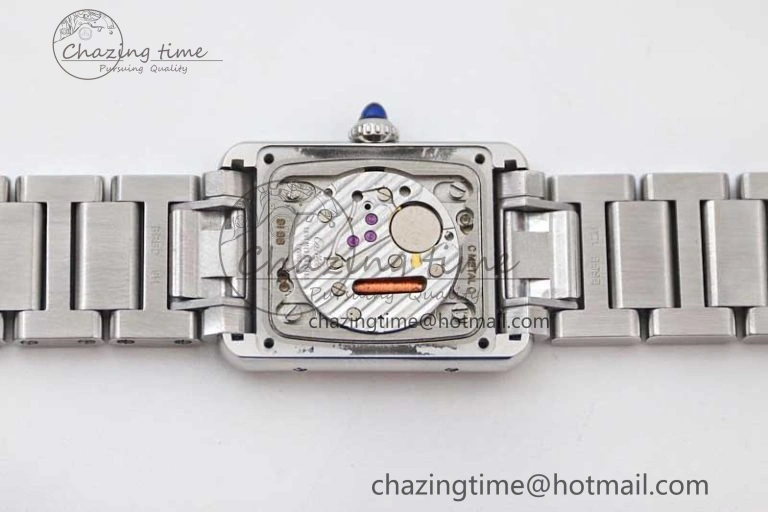 Efficient Tank Louis Ladies 29.5mm SS K11F Best Edition White Dial on SS Bracelet Ronda Quartz 10215