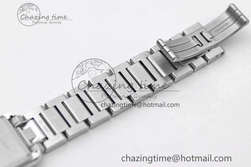 Efficient Tank Louis Ladies 29.5mm SS K11F Best Edition White Dial on SS Bracelet Ronda Quartz 10215