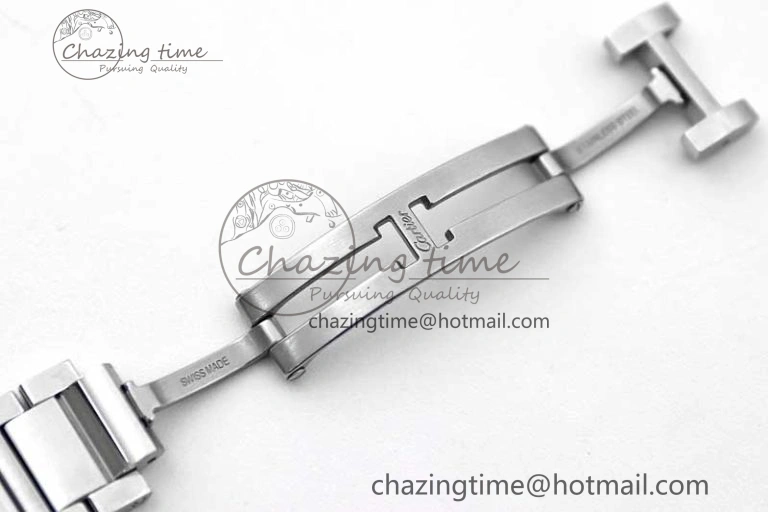 Efficient Tank Louis Ladies 29.5mm SS K11F Best Edition White Dial on SS Bracelet Ronda Quartz 10215