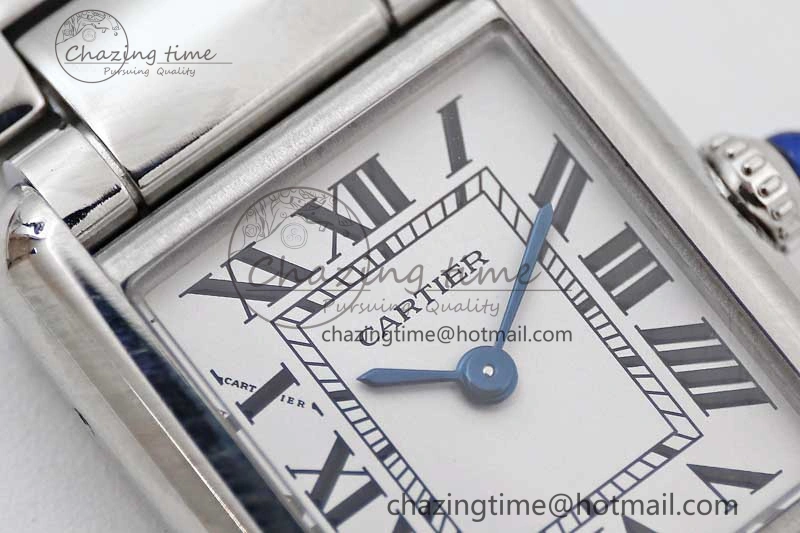 Efficient Tank Louis Ladies 29.5mm SS K11F Best Edition White Dial on SS Bracelet Ronda Quartz 10215