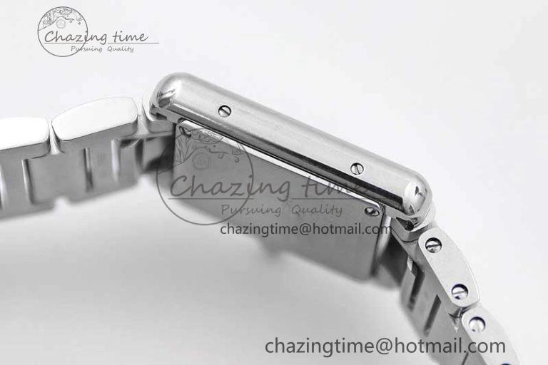 Efficient Tank Louis Ladies 29.5mm SS K11F Best Edition White Dial on SS Bracelet Ronda Quartz 10215