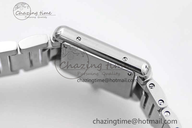 Efficient Tank Louis Ladies 29.5mm SS K11F Best Edition White Dial on SS Bracelet Ronda Quartz 10215