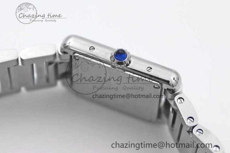 Efficient Tank Louis Ladies 29.5mm SS K11F Best Edition White Dial on SS Bracelet Ronda Quartz 10215