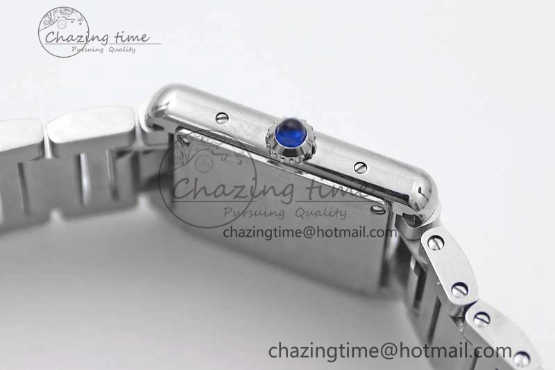 Efficient Tank Louis Ladies 29.5mm SS K11F Best Edition White Dial on SS Bracelet Ronda Quartz 10215