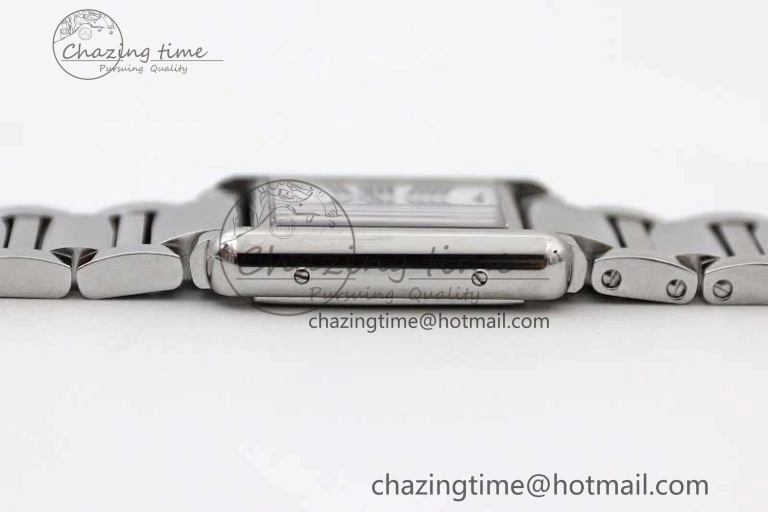 Efficient Tank Louis Ladies 29.5mm SS K11F Best Edition White Dial on SS Bracelet Ronda Quartz 10215
