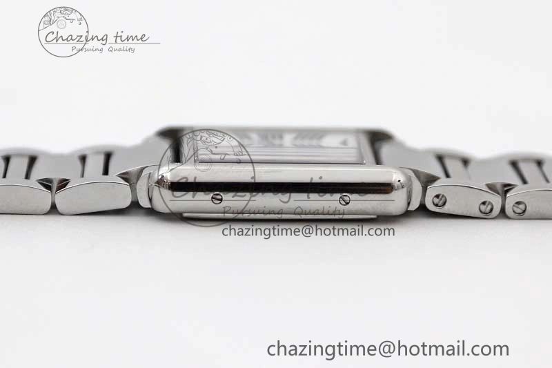 Efficient Tank Louis Ladies 29.5mm SS K11F Best Edition White Dial on SS Bracelet Ronda Quartz 10215