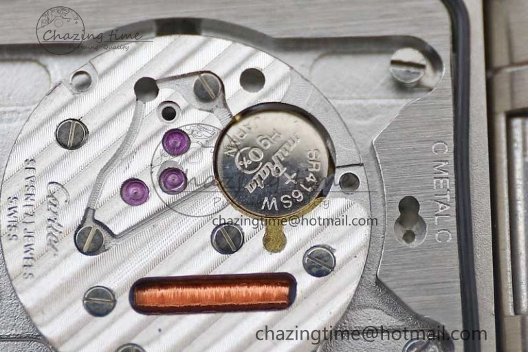 Tank Louis Ladies 33.7mm SS K11F Best Edition White Dial on SS Bracelet Ronda Quartz EasyMatch 6054