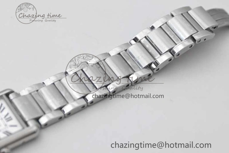 Tank Louis Ladies 33.7mm SS K11F Best Edition White Dial on SS Bracelet Ronda Quartz EasyMatch 6054