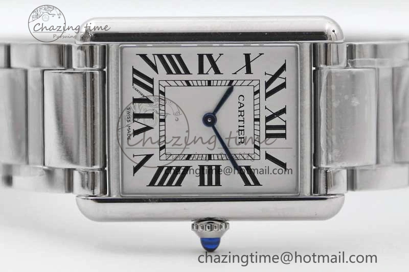Tank Louis Ladies 33.7mm SS K11F Best Edition White Dial on SS Bracelet Ronda Quartz EasyMatch 6054