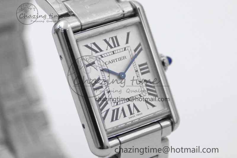 Tank Louis Ladies 33.7mm SS K11F Best Edition White Dial on SS Bracelet Ronda Quartz EasyMatch 6054