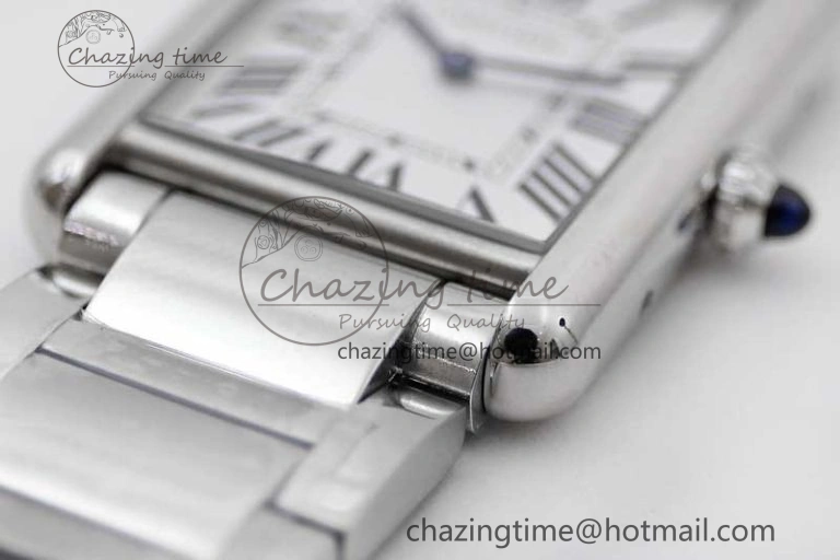 Tank Louis Ladies 33.7mm SS K11F Best Edition White Dial on SS Bracelet Ronda Quartz EasyMatch 6054