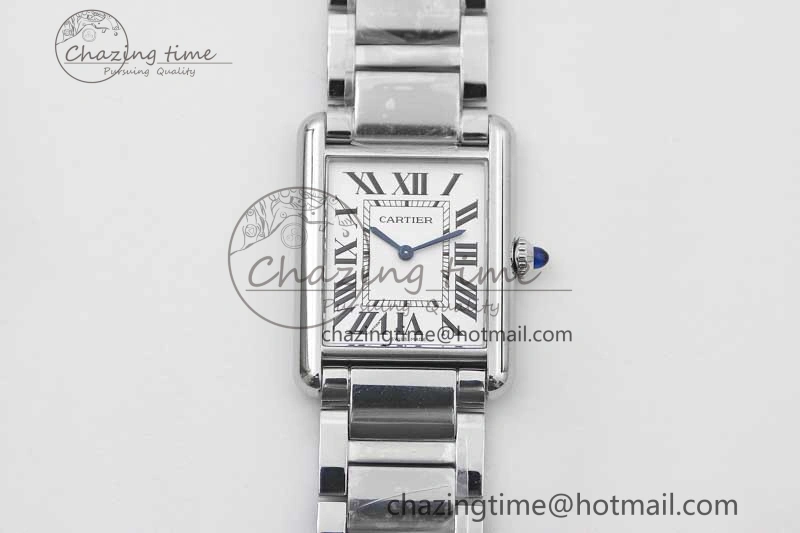 Tank Louis Ladies 33.7mm SS K11F Best Edition White Dial on SS Bracelet Ronda Quartz EasyMatch 6054