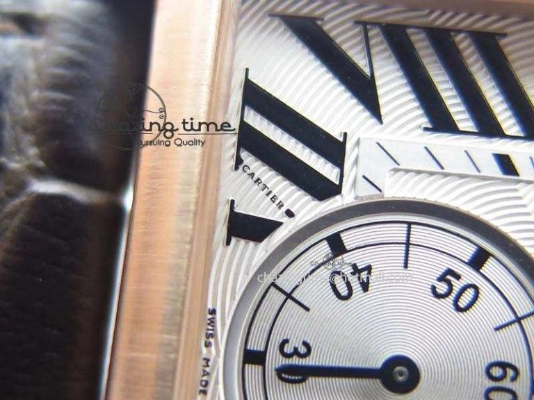 Tank MC JF Best Edition RG White Textured Dial Diamond Bezel On Brown Leather Strap A23J Cal ZipUp 6328
