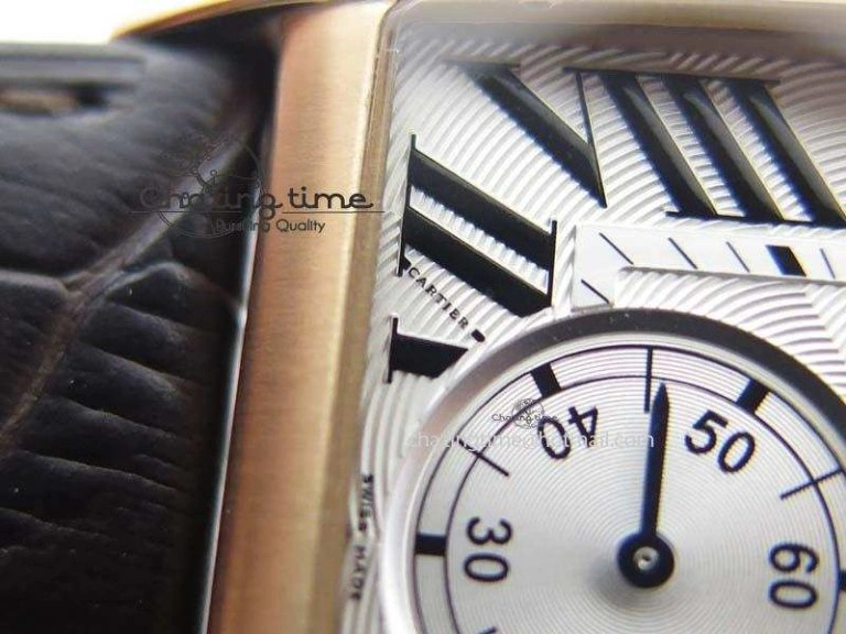 Tank MC JF Best Edition RG White Textured Dial On Brown Leather Strap A23J Cal Functional 6327