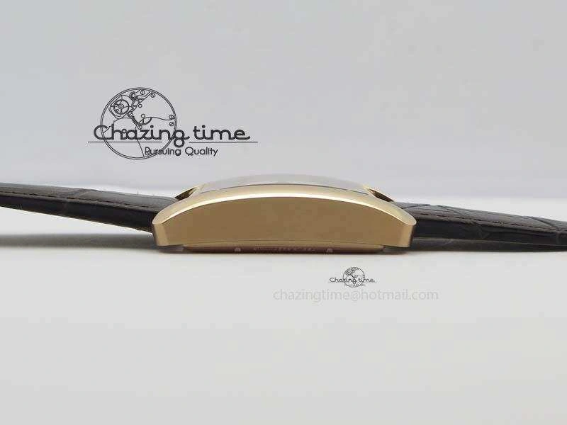 Tank MC JF Best Edition RG White Textured Dial On Brown Leather Strap A23J Cal Functional 6327