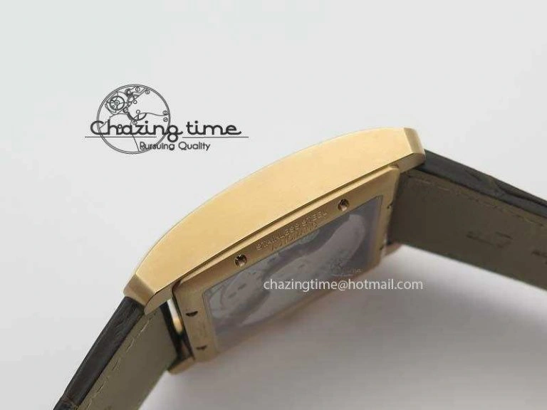 Tank MC JF Best Edition RG White Textured Dial On Brown Leather Strap A23J Cal Functional 6327