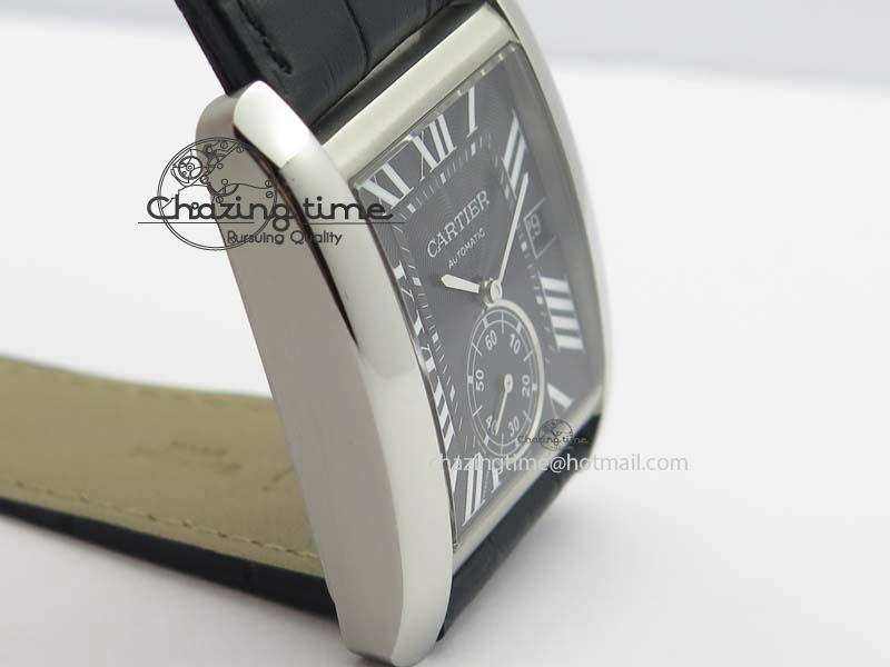 Tank MC JF Best Edition SS Black Textured Dial On Black Leather Strap A23J Cal Effortless 6330