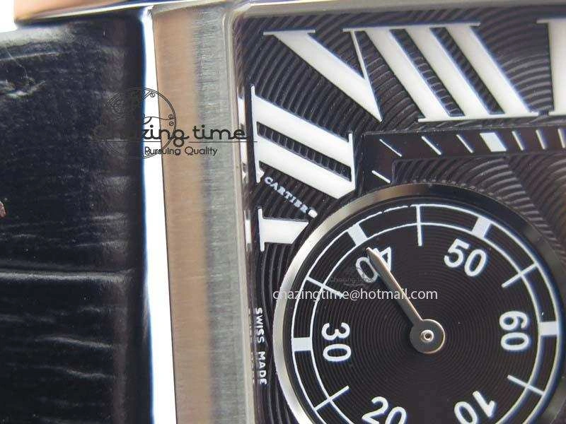 Tank MC JF Best Edition SS Black Textured Dial On Black Leather Strap A23J Cal Effortless 6330