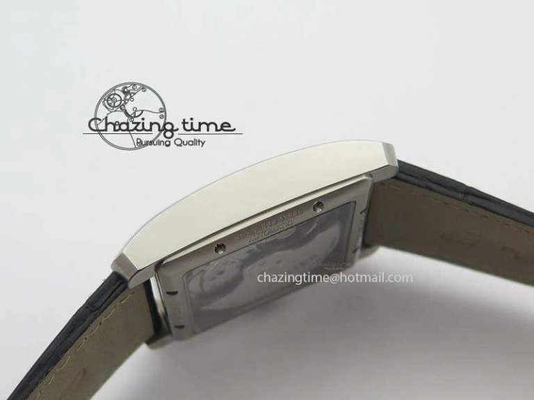 Tank MC JF Best Edition SS Black Textured Dial On Black Leather Strap A23J Cal Effortless 6330