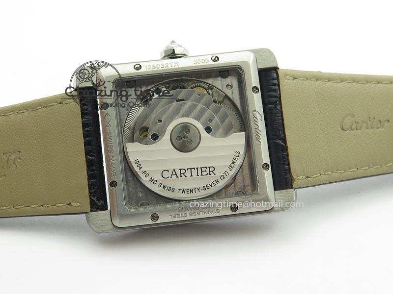 TravelReady Tank MC JF Best Edition SS White Dial Diamond Bezel On Black Leather Strap A23J 6346