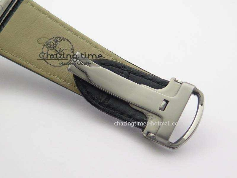 TravelReady Tank MC JF Best Edition SS White Dial Diamond Bezel On Black Leather Strap A23J 6346