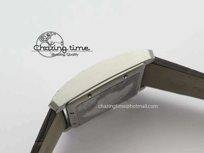 Tank MC JF Best Edition SS White Textured Dial Diamond Bezel On Brown Leather Strap A23J Cal FashionForward 6329