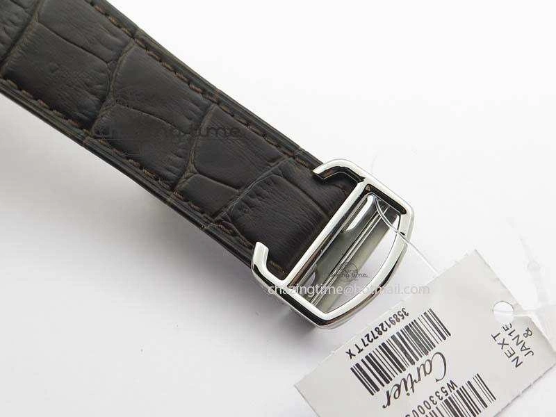 Tank MC JF Best Edition SS White Textured Dial Diamond Bezel On Brown Leather Strap A23J Cal FashionForward 6329