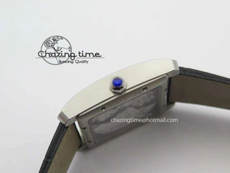 Tank MC JF Best Edition SS White Textured Dial On Black Leather Strap A23J Cal Chic 6331