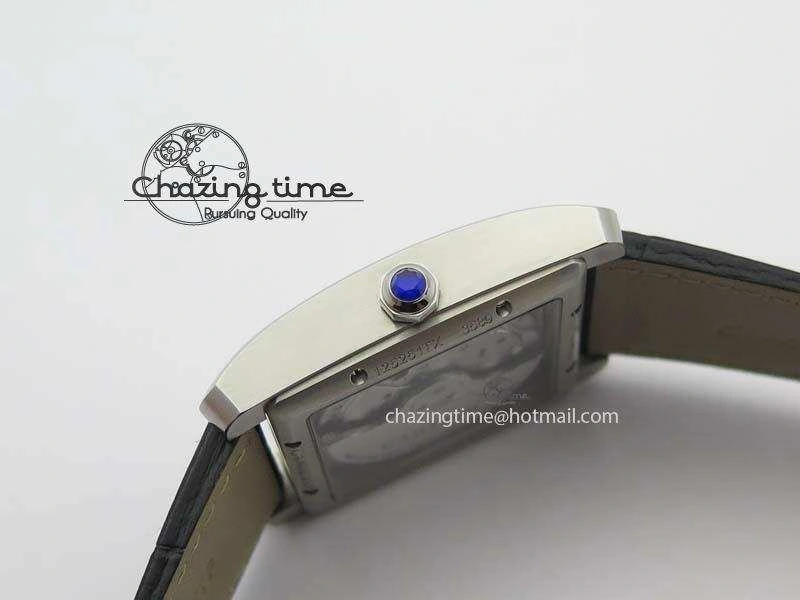 Tank MC JF Best Edition SS White Textured Dial On Black Leather Strap A23J Cal Chic 6331