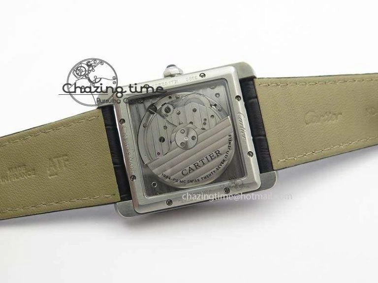 Tank MC JF Best Edition SS White Textured Dial On Black Leather Strap A23J Cal Chic 6331