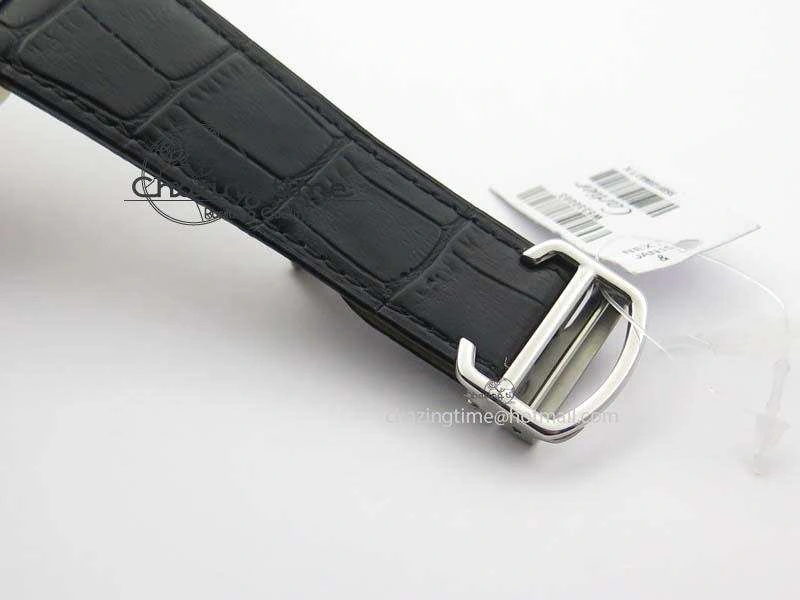 Tank MC JF Best Edition SS White Textured Dial On Black Leather Strap A23J Cal Chic 6331