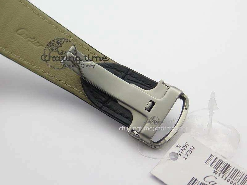 Tank MC JF Best Edition SS White Textured Dial On Black Leather Strap A23J Cal Chic 6331