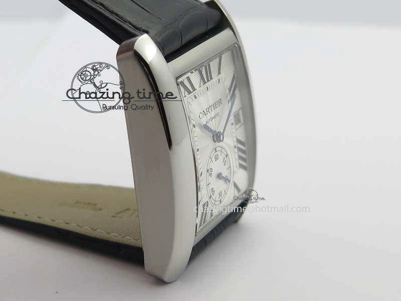 Tank MC JF Best Edition SS White Textured Dial On Black Leather Strap A23J Cal Chic 6331