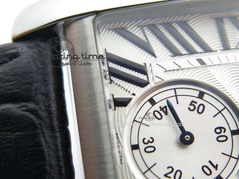 Tank MC JF Best Edition SS White Textured Dial On Black Leather Strap A23J Cal Chic 6331