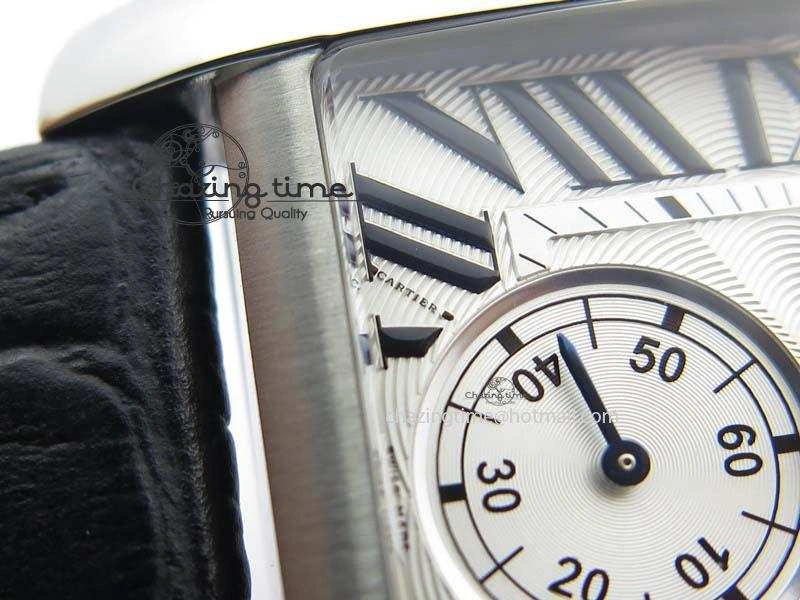 Tank MC JF Best Edition SS White Textured Dial On Black Leather Strap A23J Cal Chic 6331