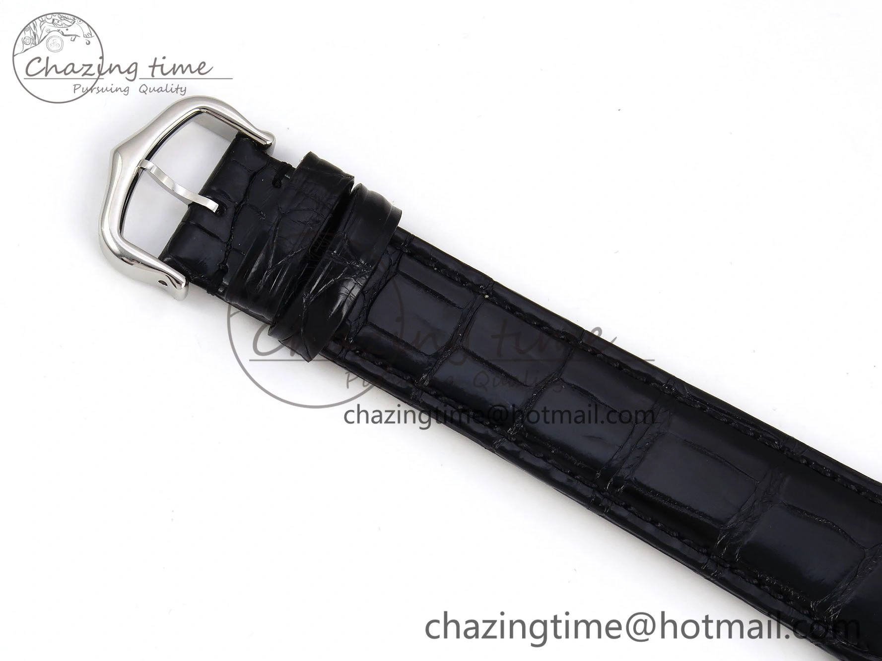 Sustainable Tank Must Large SS 33.7mm DRF 1:1 Best Edition Black Dial on Black Leather Strap Swiss Quartz 5959
