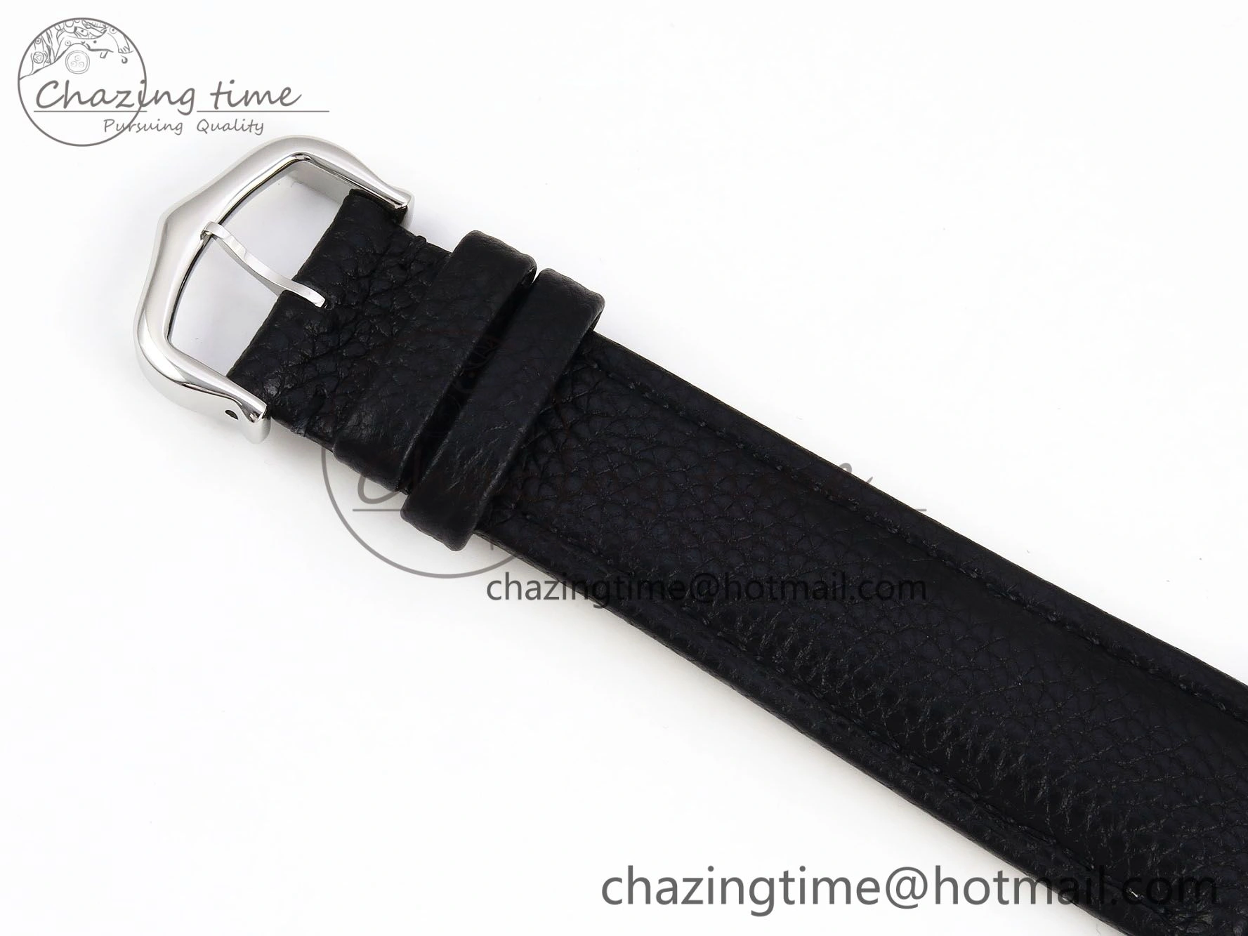 Tank Must Large SS 33.7mm DRF 1:1 Best Edition White Dial on Black Leather Strap Swiss Quartz Cozy 5948