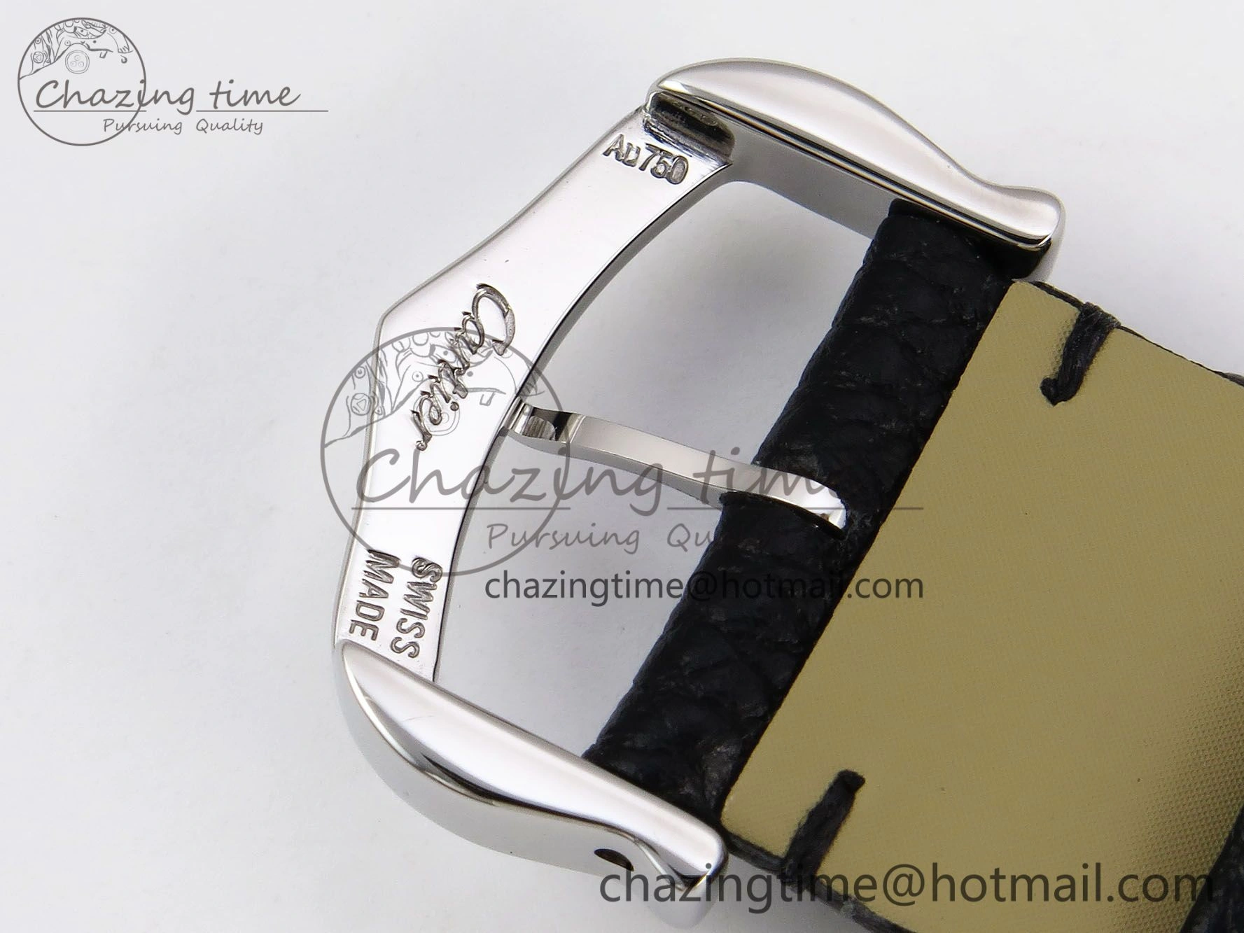 Tank Must Large SS 33.7mm DRF 1:1 Best Edition White Dial on Black Leather Strap Swiss Quartz Cozy 5948