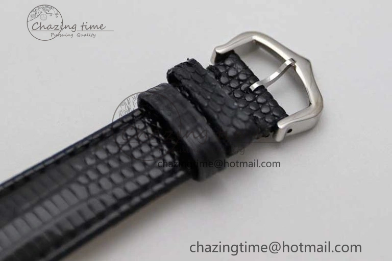 Tank Must Large SS K11F 1:1 Best Edition White Dial Diamonds Bezel on Croc Leather Strap Ronda Quartz QuickDry 6067