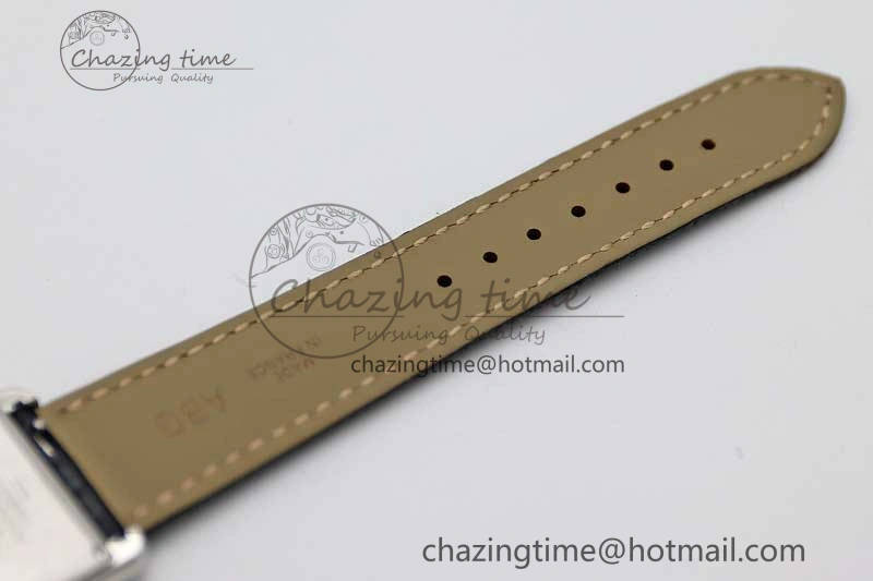 Tank Must Large SS K11F 1:1 Best Edition White Dial Diamonds Bezel on Croc Leather Strap Ronda Quartz QuickDry 6067
