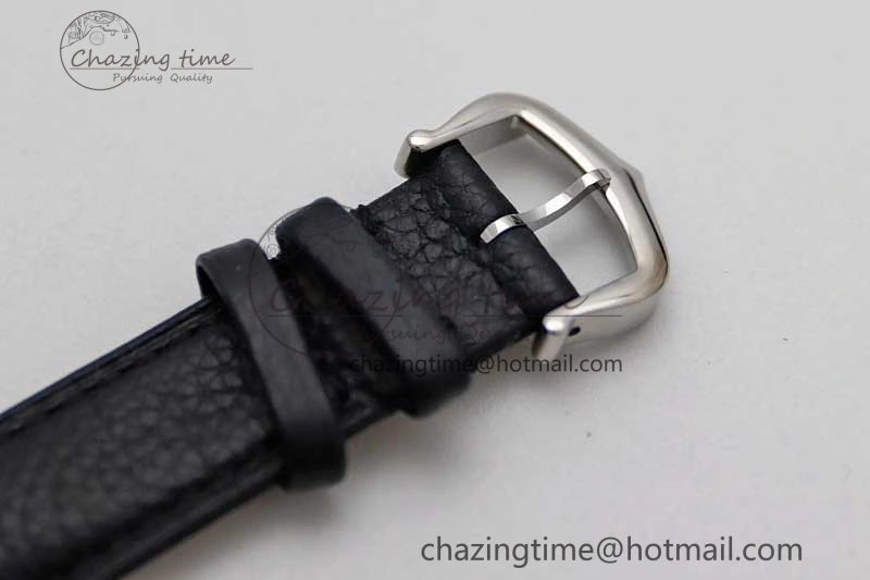Tank Must Large SS K11F 1:1 Best Edition White Dial on Black Leather Strap Ronda Quartz EasyCare 10229