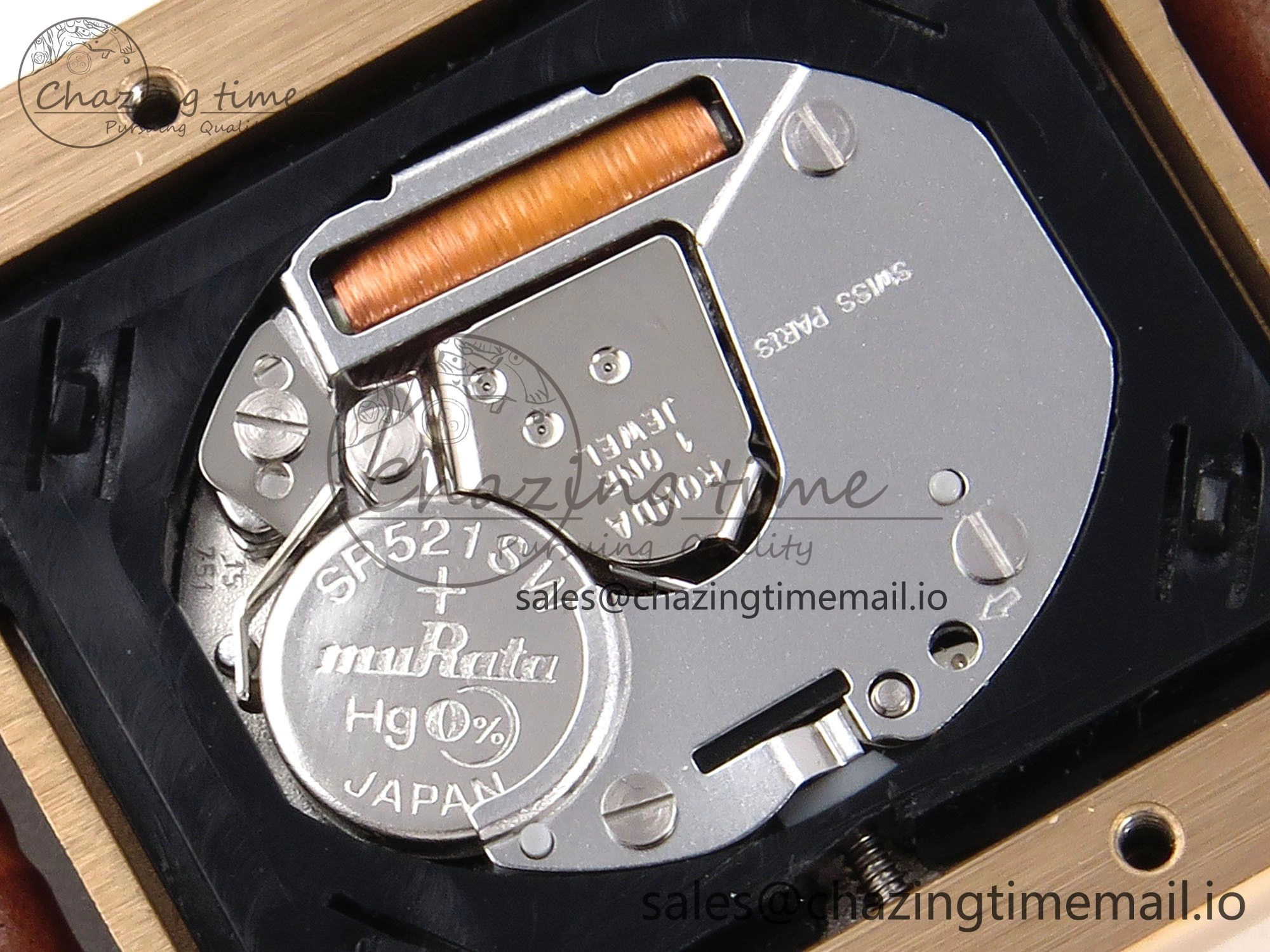 Effortless Tank Must RG 22mm AF 1:1 Best Edition White Dial on Brown Leather Strap Ronda Quartz 5874